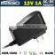 12V 1A Adapter 100V-240V 12W Switching Power Supply with Global Plug