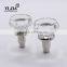 2 1/6 Inch Bling Zinc Base Clear Dining Hall Crystal Glass Handles