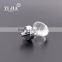 1 1/4 inch clear zinc alloy polished chrome crystal knob