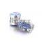 S393 Globalwin Dolphins Playing Ball Design Enamel And Crystal Charm 925 Silver Dolphin Animal Charm