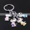 New arrival animals key chain lovely keychain fashion alloy metal keychain as gift