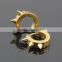 High plating rivet punk Stainless steel jewelry stud earring Ear clip gold