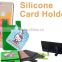 Hot 3M adhesive mobile phone silicone smart card,silicone phone card cover