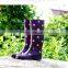 Ladies Fashion Dot Print Rubber Rain Boots
