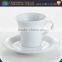 Wholesale 85ml small size white ceramic cup and plate for tea or coffee