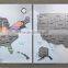Personalized Scratch-off Us Map the United States of America A4 Size Poster Travel Silver Layer