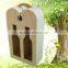 Natural unfinished decorative 2 bottle wooden wine gift box wholesale