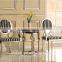 New design round marble top silver hotel/living room furniture side/corner table set