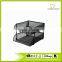 2 Layers Grey Metal Mesh Magazine Desk File Organzier,File Tray