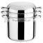 stainnless steel 18/8 steamer pot with Mirror polish & Two-double layer