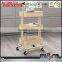 3 Tier Kitchen Trolley with Wheels Corner Vegetable Fruit Storage Rack Shelf