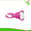 ZY-B11551 adorable gift pink kitty style peeler with heart shape slotted handle