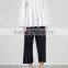 Wholesale Women Apparel Pleated Flared Sleeves White Cotton Blend Top(DQE0363T)