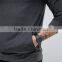 New Design Custom Raglan Sleeves With Hood Dark Grey Men's 49% Polyester 46% Cotton 5% Elastane Casual Skinny Pullover Hoodies