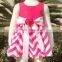 Cute cheap baby cotton dresses rainbow chevron dress for girls children baby clothing chevron dress