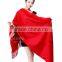 CX-B-P-34A Fur Trimmed Cape Fashion Fur Pashmina Shawl