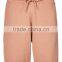 MGOO Foshan Manufacturer pink Ribbed Jersey Shorts Fashion Comfortable Draw String Raw Hem Knee Length Shorts