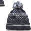 european kids baby embroidered acrylic knit pom snap fleece lined beanie hats