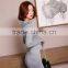 Blank Wholesale Long tight fit Cotton t shirt Dress for women