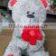 factory supply soft grey Valentine bears for kids