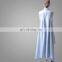New Arrival Kaftan Dress Islamic Designer Women Abaya Muslim Tunic Dress Light Blue Jilbab Blouse Shirt Dresses