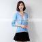 Spring Autumn high quality fashion outdoor slim fit V-neck custom knitted girls cashmere cardigan sweater manufacturer