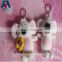 couple small teddy bear toy plush keychain with blusher