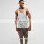 Men printed longline sweat sleeveless t-shirts vest