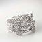 Sterling Silver 925 Designs Inspired Pave Diamond Crossover Ring