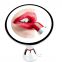 Plastic Round LED light swivel portable make up mirror Suction Cup Mirror