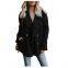 Plush Warm Solid Color Coat Women Ladies Jacket