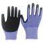Cut Resistant Level 5 15G HPPE Fiberglass Liner Nitrile Microfine Foam Coated Anti Cut Gloves