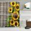 i@home sunflower 3D digital print waterproof polyester shower curtain for bathroom