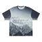 DiZNEW Knitted Cotton Casual Male Digital Printing Men Custom Black T Shirt