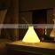Tapered LED USB charging decorative mood lamp simple white Conical desktop night light for home