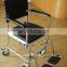 CE Approved Best seller transport commode chair with 4 wheels