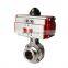 Sanitary Stainless Steel Tri-clamp Butterfly Valve With Aluminum Actuator and Positioner