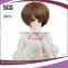 short cute brown syntheti small doll hair wigs