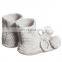 Knitted Baby Cashmere Booties, Baby Cashmere Shoes with Pom Pom