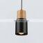 Creative Simple Wooden Pendant Light E27 Black White Iron Lamp Fixtures