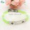 Religious cross rubber bracelet
