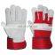 Wholesale Comfortable leather working gloves with rubberized cuff