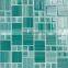 the transparent glass with marble vein and golden line glass mosaic
