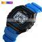 Fashionable week date day alarm silicon strap digital sports newest design waterproof watch 1496 SKMEI watch