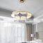 Indoor Living Room Decorative Pendant Light Iron Acrylic Modern Luxury Hanging Lamp Chandelier for Hotel Office