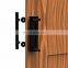 Matte Black Steel Sliding Barn Door Handle With Flush Back Conseal Plate