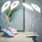 Rechargeable desk lamp with clamp,reading light bed lamp