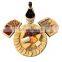 Organic Platter Cutlery Charcuterie Natural Bamboo Cutting Cheese Board With 2 Drawers & Knife Gift Set Serving Tray