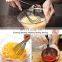 Silicone Whisk set, Walfos 11'' Flat Whisk and 10'' Balloon Whisk for Blending Beating Stirring and Kitchen Cooking