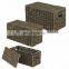 100% nature Household Natural Woven Seagrass Storage Baskets with Lid Set of 3 multiuse Decor Storage Basket Wholesale